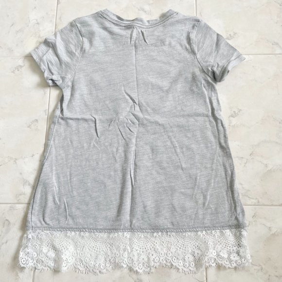 abercrombie kids "Every Day is a New Adventure" Elephant Graphic Lace Shirt Girl - Picture 3 of 5